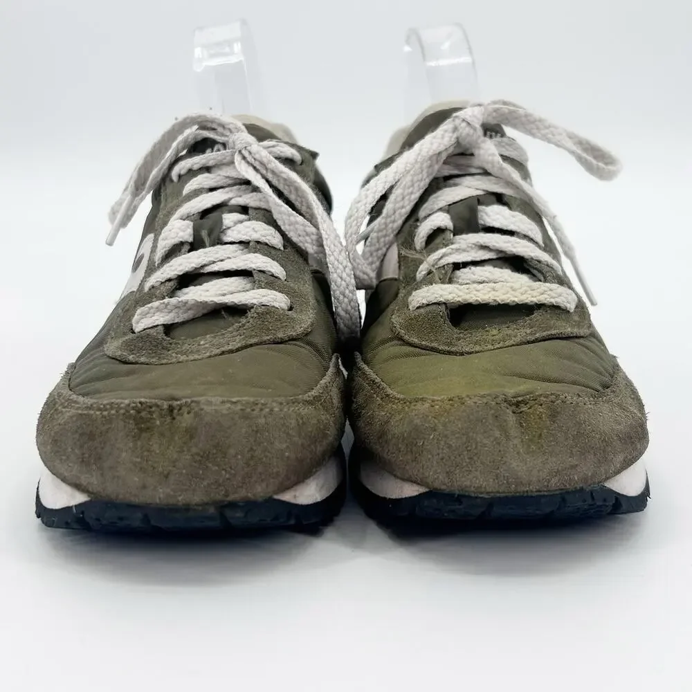 Saucony Logan MV Olive Green Nylon Suede Retro Runner Sneakers Women's 8 Y2K - Picture 4 of 12